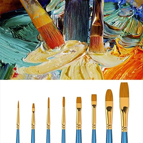 Lukeo 50pcs Artista pincel conjunto de pincel de nylon hair aquarela acrílica pincel de pincel de óleo