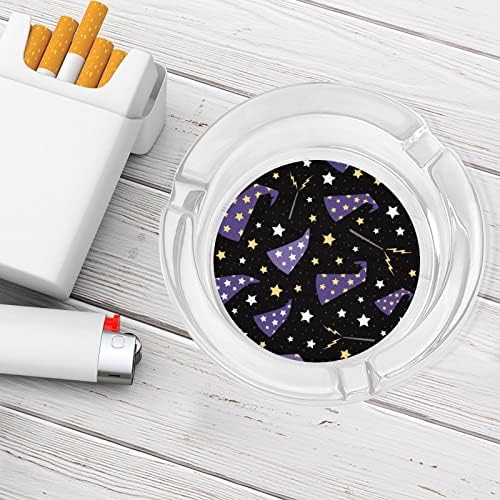 Chapéus de mago estrelado de vidro fumando cigarros de cigarros de charuto bandeja de cinzas redonda para o ar livre