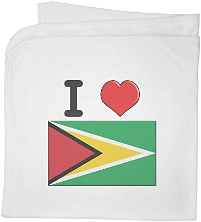 Azeeda 'I Love Guyana' Cotton Baby Blain / Shawl