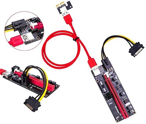 Conectores ver009 USB 3.0 PCI -E RISER VER 009S Express 1x 4x 8x 16x Extender Riser Card Sata 15pin a 6 pinos Cabo de alimentação -