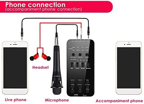 LhllHl Live Sound Card Audio Externo USB Headset Microfone Live Broadcast Sound Card para telefone celular Computador PC gravação