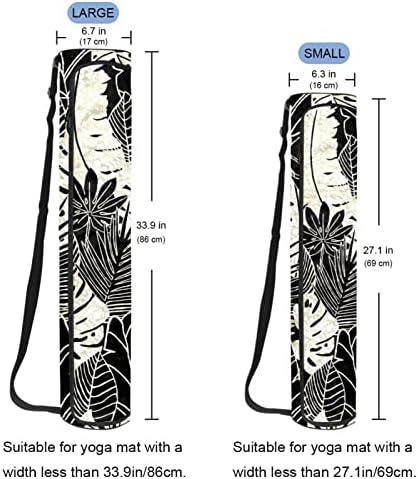 Bolsa de tapete de ioga, folhas de palmeira portador de ioga transportadora de tapete de ioga full-zip yoga tapete com