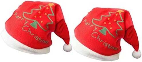 Kesyoo Natal chapéu unissex chapéu de natal 2pcs padrões de árvore de natal