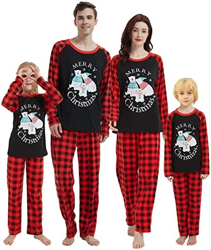 A família Hupohoi corresponde a pijama define fofos de roupas de neve de roupas de neve para casais e crianças fofas para casais