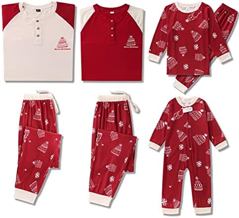 Pijama de Natal com correspondência familiar, roupas de sono de Natal com correspondência de pijamas de pijamas de pm pijamas de Natal Conjunto de Família XMA